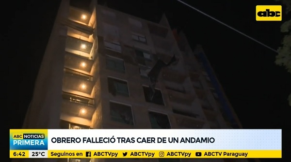 Obrero muere tras caer de andamio de obra