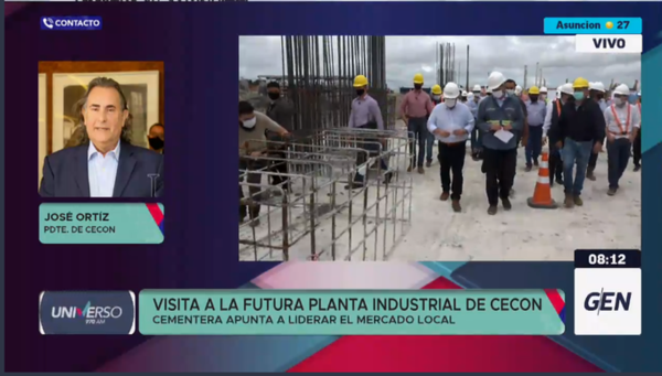 HOY / José Ortíz, directivo de Cementos Concepción - CECON SAE: "En Paraguay ya no va a faltar cemento"