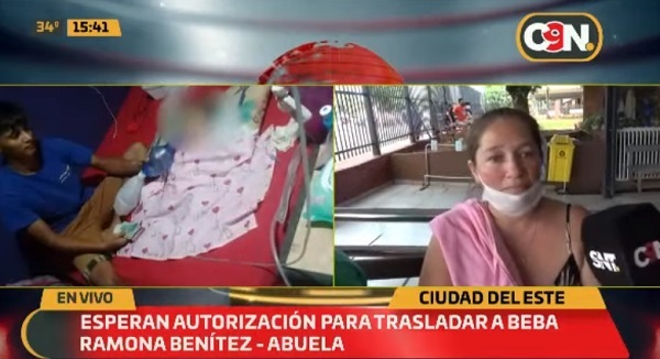 Beba de cinco meses necesita traslado urgente al Acosta Ñu