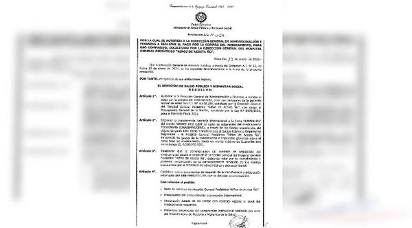 HOY / Ministerio de Salud autoriza compra de Zolgensma para tratar a la pequeña Bianca