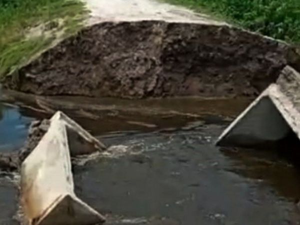 Las lluvias colapsan puente entre Casado y Puerto Pinasco