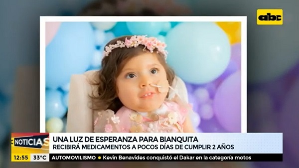 Bianca recibirá su medicamento a días de cumplir sus dos años