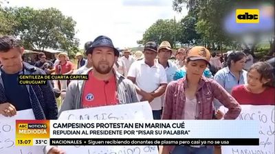 Campesinos repudian a Abdo por “pisar su palabra” en el caso Marina Cué - ABC Noticias - ABC Color