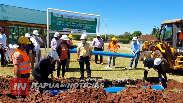 INICIA CONSTRUCCIÓN DE ALCANTARILLADO SANITARIO EN CAP. MIRANDA