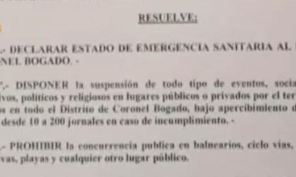 COVID-19: Emergencia sanitaria en Coronel Bogado - C9N