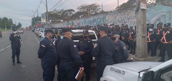 Gran despliegue policial en zona de Acceso Sur tras víspera de inseguridad en Ñemby - Nacionales - ABC Color