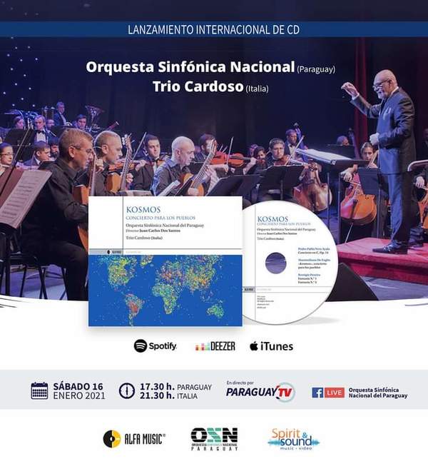 Invitan a participar de lanzamiento del álbum grabado por OSN y trío italiano | .::Agencia IP::.