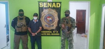 Agentes de la Senad capturan a prófugo de la justicia brasileña procesado por narcotráfico