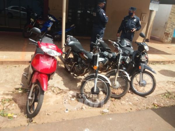 Policía detuvo a ladrón de moto y recupera cuatro motocicletas en Pedro Juan