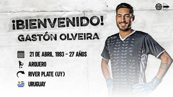 Olimpia presenta a su nuevo arquero, el uruguayo Gastón Olveira