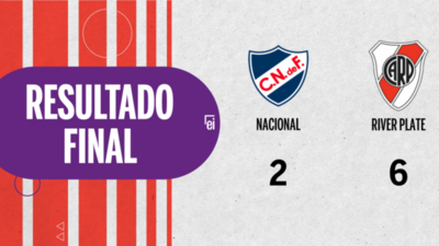 Con triplete de Rafael Santos Borré, River Plate goleó a Nacional 6 – 2