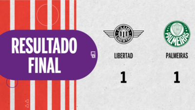 Empate a uno entre Libertad y Palmeiras
