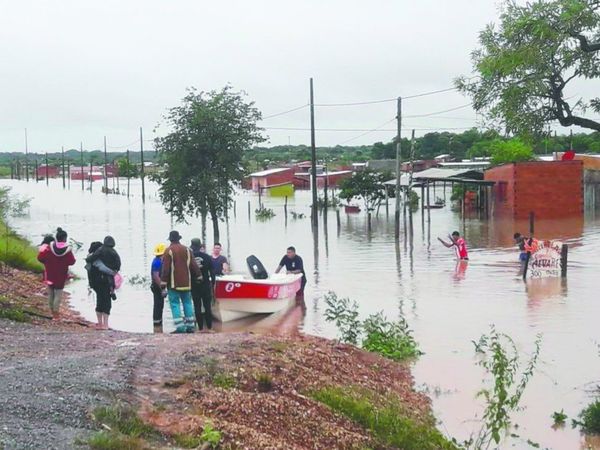 Casi toda Concepción se inundó tras la lluvia