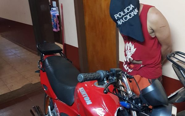 Recuperan motocicleta de poder del ladrón