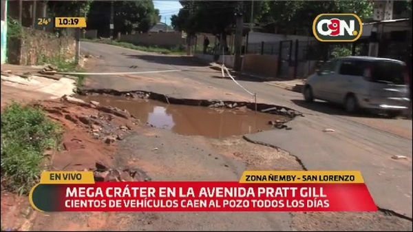 Mega cráter sobre la Avenida Pratt Gill - C9N