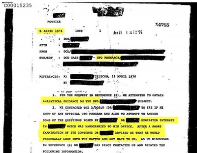 La CIA desclasifica documentos sobre ovnis de los últimos 70 años