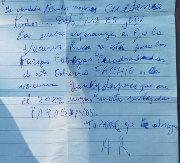 Antes de morir, médico pidió a su familia que se cuide porque la vacuna llegaría muy tarde - Nacionales - ABC Color