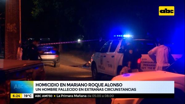 Homicidio en extrañas circunstancias en Mariano Roque Alonso - ABC Noticias - ABC Color