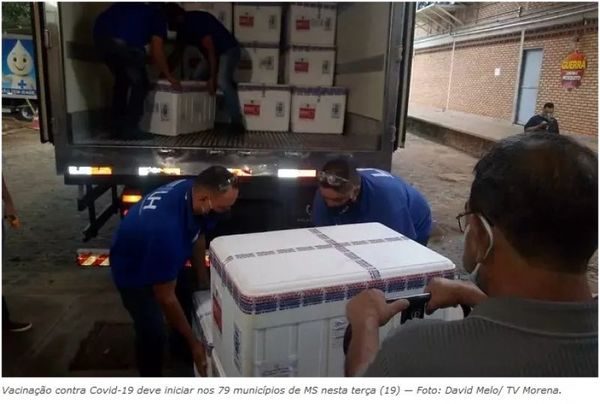 Mato Grosso do Sul recibe las primeras 158 mil dosis de vacuna