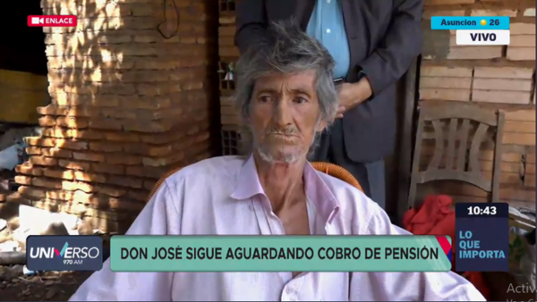 HOY / Don José sigue aguardando el cobro de su pensión de la tercera edad