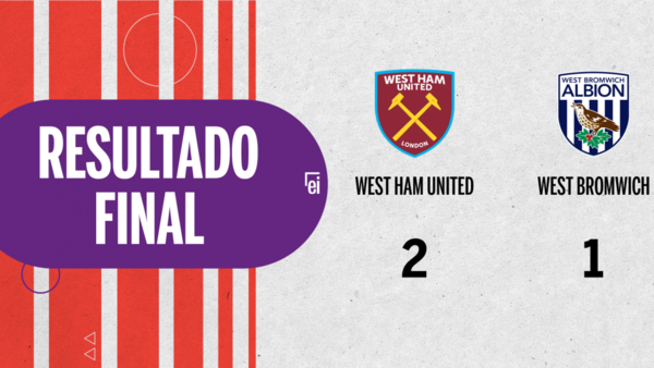 Con la mínima diferencia, West Ham United venció a West Bromwich por 2 a 1