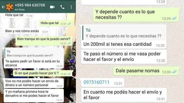 EN ITAPÚA POTY SE APROPIARON DEL WHATSAPP DE UNA MUJER Y PIDEN DINERO, DENUNCIAN.