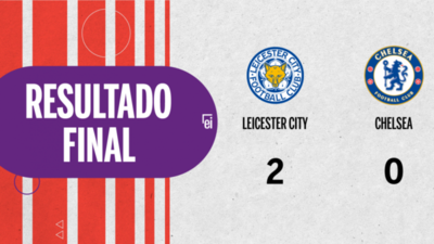 Leicester City marcó dos veces en la victoria ante Chelsea en el estadio King Power Stadium