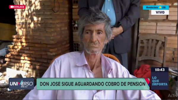 HOY / Don José recibirá nuevamente pensión de la tercera edad, este había sido declarado fallecido por el Estado