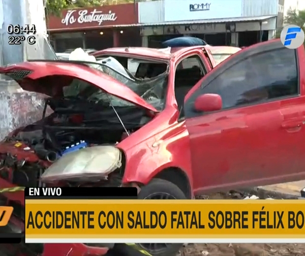 Accidente fatal en Félix Bogado