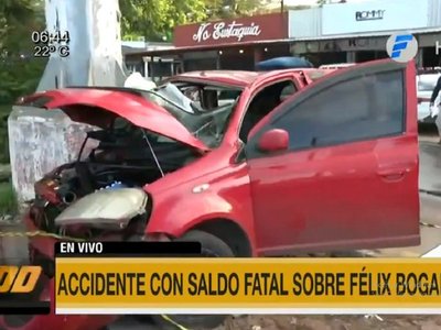 Joven conductor muere en accidente de tránsito sobre Félix Bogado