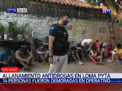 14 personas aprehendidas por microtráfico en Loma Pytã