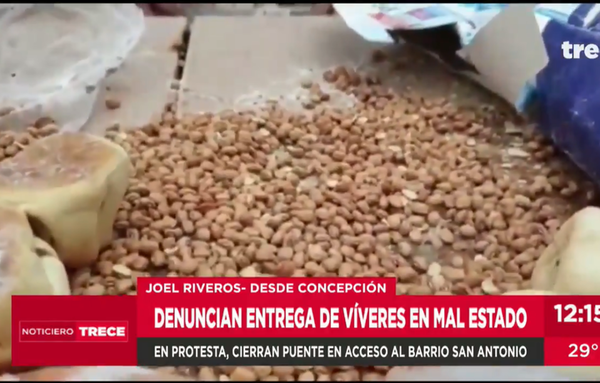 Reclamos en Concepción por kits de alimentos en mal estado