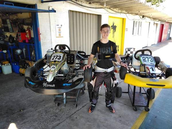 Piloto paraguayo de F4 Joshua Duerksen, realiza pretemporada en el Kartódromo de Asunción de cara a las competencias 2021