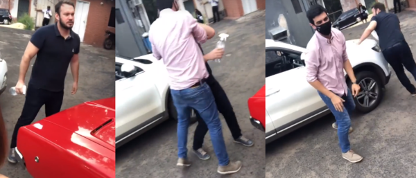 Crónica / (VIDEO) Mirá como Chiche y Edwin se “pelearon” en el estacionamiento del canal