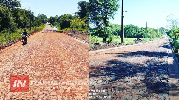 CONSTRUYEN EMPEDRADO EN POPULOSO BARRIO DE SAN JUAN DEL PNÁ