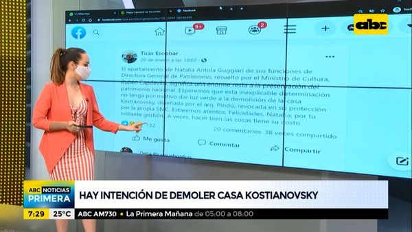 Hay intención de demoler la casa Kostianovsky - ABC Noticias - ABC Color