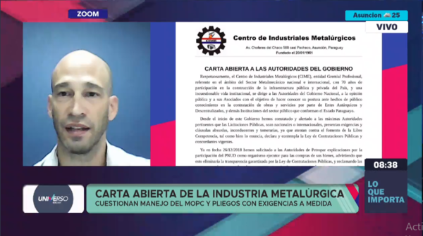 Duras críticas del Centro de Metalúrgicos al manejo de licitaciones del MOPC y Petropar - ADN Digital