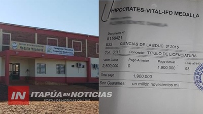 DIRECTOR DEL MEDALLA MILAGROSA DÁ SU VERSIÓN EN CASO TITULACIÓN DE ESTUDIANTES DE YATYTAY