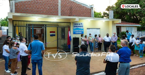 Inauguran importantes obras en la Junta de Saneamiento de Cambyretá