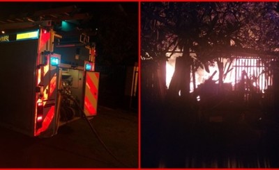 Vivienda arde en llamas durante la madrugada