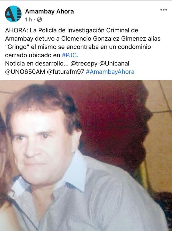 Detienen a Gringo González