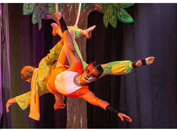 Obra El Principito en acrobacias aéreas