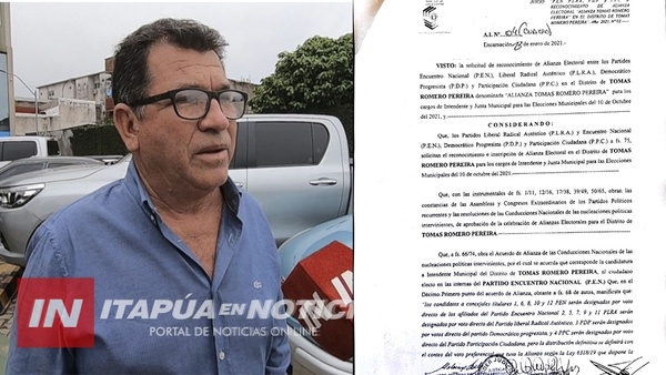 CONFIRMAN A VICTOR CASAS COMO CANDIDATO POR LA ALIANZA TOMÁS ROMERO PEREIRA