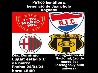EX JUGADORES ORGANIZAN ACTIVIDAD BENÉFICA PARA FUTBOLISTA