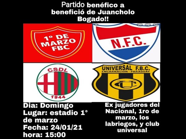 EX JUGADORES ORGANIZAN ACTIVIDAD BENÉFICA PARA FUTBOLISTA