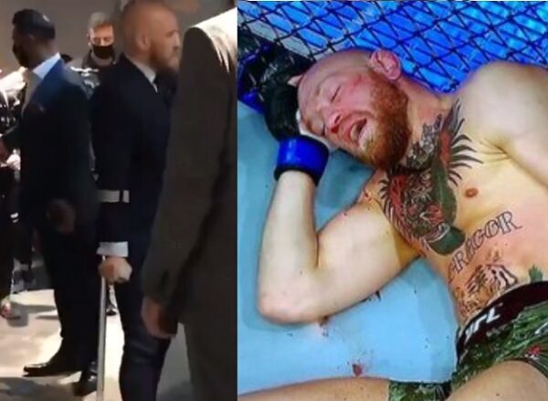 Conor McGregor se retira en muletas tras humillante derrota