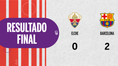 Barcelona le ganó a Elche en su casa por 2 a 0