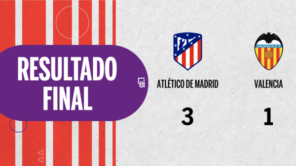 Atlético de Madrid goleó a Valencia por 3 a 1
