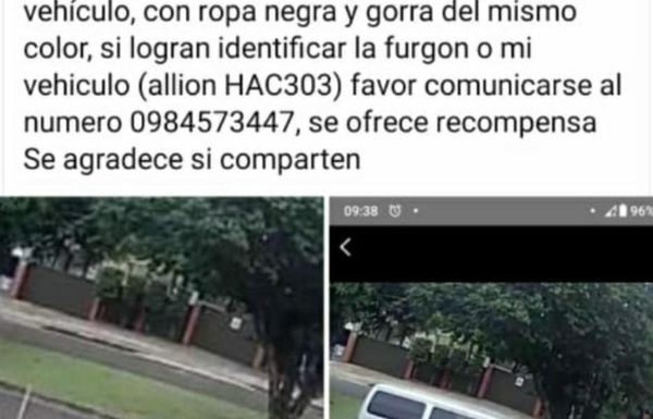 Buscan a presuntos “robacoches” que habrían robado auto en Foz