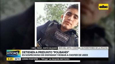 Detienen a presunto “polibandi” por disparar y robar a chofer de Uber - ABC Noticias - ABC Color